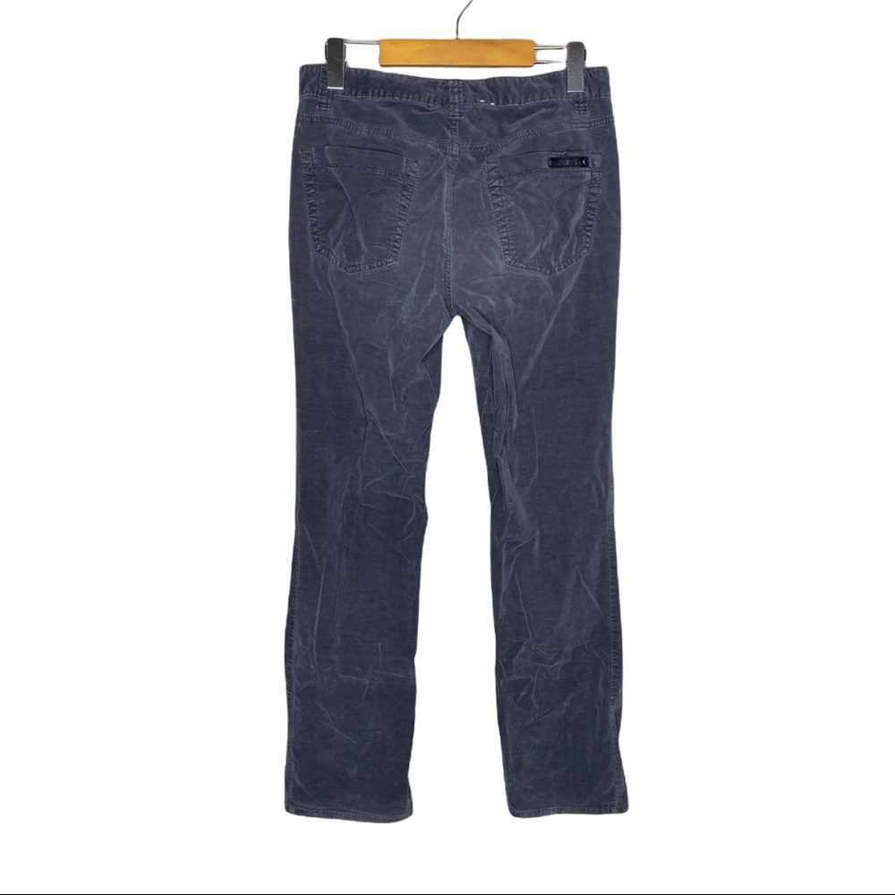 Calvin Klein Straight Cut Velour Velvet Grey Fitted Jeans - Picture 3 of 4
